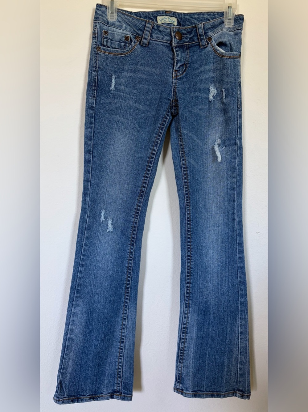 Paris Blues Women’s Medium Blue Flare Jeans with Light Distressing